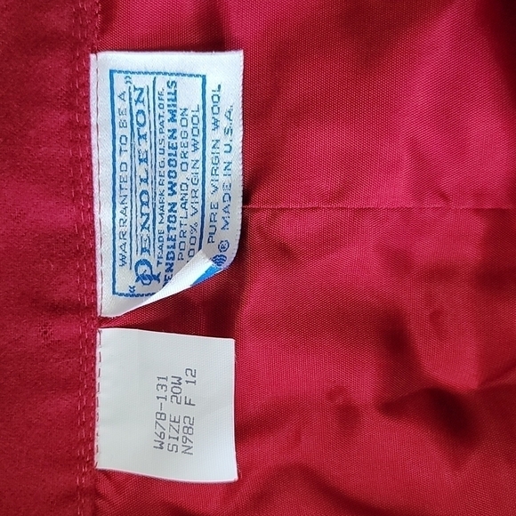 Vintage NWT Pendleton | Red Wool Pencil Skirt Size 20W - Picture 8 of 8